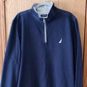 Mens XL Nautica Quarter Zip Pullover Sweatshirt NWT